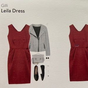Gilli Red Leila Crossback patterned dress, size 8